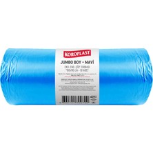 1001 Ağır Sanayi Çöp Torbası Jumbo Boy Mavi 10'lu 80X110 Cm, Dayanıklı & Sızdırmaz, Çift Katlı