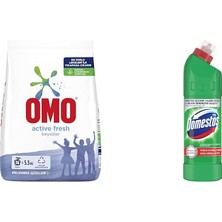 1001 Active Fresh 5,5 Kg(1) Domestos Yoğun Kıvamlı Çamaşır Suyu Maksimum Hijyen Dağ Esintisi, 750