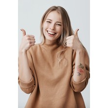 1001 Gül ve Kelebek Geçici Dövme,geçici Tattoo,vücut Dövme,kol Bilek Dövme,boyun Dövme,sırt Döv