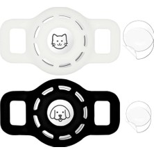 1001 Kedi Tasması, Silikon Su Geçirmez Ayrılabilir Emniyet Tokası Desenli Tasması, 2 Paket Tasması