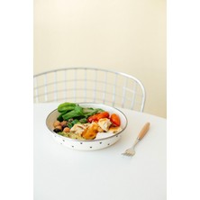 1001 Black Cupid Emaye Bowl Tabağı - Bowl Kase - Salata Kasesi - Sunum Kasesi