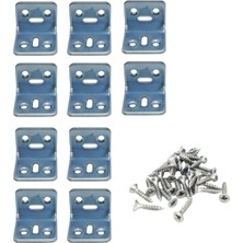 1001 Mobilya Köşe Bağlantı Aparatı, L Tipi Metal Köşebent, 30X25X25MM, Gümüş Renk, 10 Adet Vida