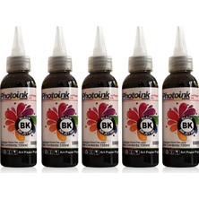 1001 Photoink Epson Uyumlu Kuşe Mürekkebi, 500 Ml. Siyah Kuşe Matbaa Mürekkebi