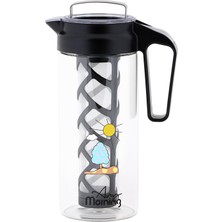 1001 1300 ml Sürahi, Borosilikat Cam Soğuk Çay ve Kahve Demleme CGJ054