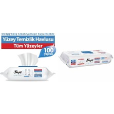 1001 Çamaşır Suyu Katkılı 100 Yaprak (4x) + Çamaşır Suyu Katkılı Mopa 50 Yaprak
