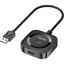 1001 4 Portlu USB 2.0 Çoklayıcı Hub Siyah