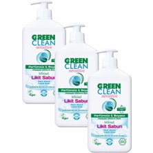1001 U Green Clean Hassas ve Alerjik Ciltlere Özel Parfümsüz Boyasız Likit Sabun 500 ml 3'lü