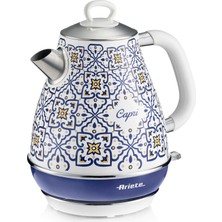 1001 Capri Elektrikli Su Isıtıcı 1,7 Litre Kettle 2869/0C - Paslanmaz Çelik Gövde, Handmade Decorati