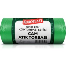 1001 Cam Atıklar Jumbo Çöp Torbası 10’lu 80×110 Cm, Kesici Atıklara Dayanıklı, Çift Katlı, Ge
