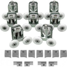 1001 Metal Gövdeli 4 Alt 4 Üst Duşakabin Cam Kabin Tekerleği Takım 24 mm