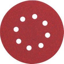 1001 DW4309 Zımpara Kağıdı, 12,7 Cm, 8 Delik, Granülasyon 80, Kancalı ve Halkalı, 25 Adet