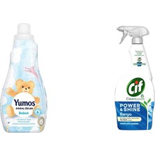 1001 Yumoş Doğal Özler Konsantre Çamaşır Yumuşatıcısı Bebek 1200 ml 50 Yıkama 1 Adet(1) Cif Po