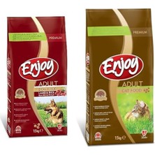 1001 Kuru Köpek Maması, L&r Kuzu Etli ve Pirinçli, Yetişkin 20/9, 15 kg ve Enjoy Kuru Kedi Maması, T