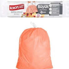 1001 Ekstra Güçlü Orkide Kokulu Orta Boy Büzgülü Çöp Torbası 15'li 55X57 Cm, Kolay Bağlanır Ko