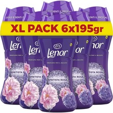 1001 Çamaşır Ferahlatıcı Inci Taneleri, Pembe Ametist, Maxi Boy 6 x 195G, Koku Güçlendirici