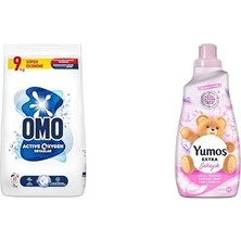 1001 ve Yumoş Çamaşır Bakım Seti (Toz Deterjan 9 kg ve Yumuşatıcı 1440 Ml)