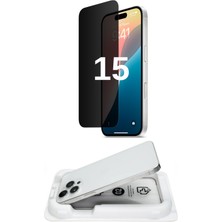 1001 [kolay Kurulum] For Apple iPhone 15 ile Uyumlu Hayalet Extra Hd Premium Safir Cam Ekran Koruyucu