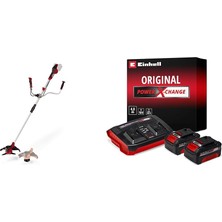 1001 Agıllo 36/255 Bl - Solo, Akülü Çalı Tırpanı + Einhell 18V 2 x 4,0 Ah Pxc Twincharger Kit, Akü
