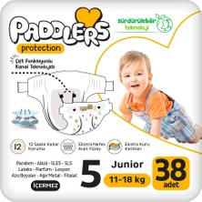 1001 Protection Bebek Bezi 5 Numara Junior (11-18 Kg) 38 Adet – Jumbo Paket, Maksimum Koruma