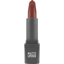 1001 Yoğun Renk Veren Uzun Süre Kalıcı Nemlendirici Kadifemsi Mat Ruj - Matte Lipstick 412 Warm Brown