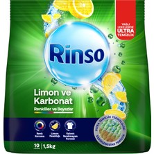 1001 Toz Çamaşır Deterjanı Limon ve Karbonat Renkliler ve Beyazlar Için 1,5 kg