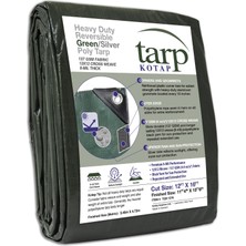 1001 12 x 16 Ft. Ağır Hizmet Koruması/kapsayıcı Tarp, 8 Mil, Tersinir, Çok Kullanılabilir, Su Geç