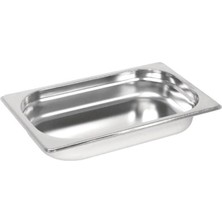 1001 Paslanmaz Çelik Gastronom/gastronorm Küvet Gn 1/4-40 (26,5 x 16,2 x 4 Cm)