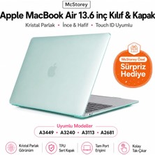 1001 MacBook Air 13.6 Inç M2 M3 M4 M5 Uyumlu Sert Kılıf | Ultra Şeffaf Hard Case – A2681 A3113 A324