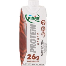 1001 Kakaolu Protein Süt 500 ml 26G Protein, Şeker Ilavesiz
