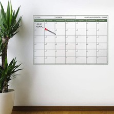 1001 Buffer® Manyetik Yapışkanlı Bir Aylık Program Planlayıcı Akıllı Statik Duvar Takvimi 85X56