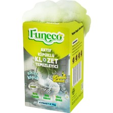 1001 Klozet Tuvalet Wc Temizleyici, 1 Kutuda 4 Paket (300G), Aktif Köpüklü, Doğa Dostu, Limon