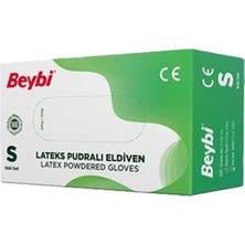 1001 Muayene Eldiveni 100'LÜ Kutu Pudralı Small Boy Lateks
