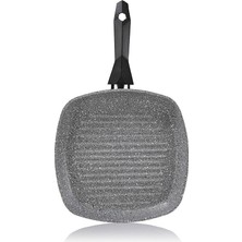 1001 Schafer Cory Yanmaz Yapışmaz Kare Grill Tava 28CM-GRI