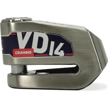 1001 Cranns VD14 Alarmlı Disk Kilidi Bluetooth App Kontrollü 304 Paslanmaz Sra Sertifikalı 14 mm Karb�