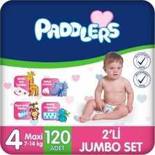1001 Bebek Bezi 4 Numara Maxi (7-14 Kg) 120 Adet – 2’li Jumbo Set