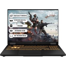 1001 Tuf Gaming F16, Intel Core I7-14650HX, 32GB Ram, 1tb Ssd, Rtx 5060 8gb, 16" 165Hz Wuxga Ekran, Freed