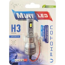 1001 H3 Mini Kompakt Led, PK22S, 12/24V, 1 Adet