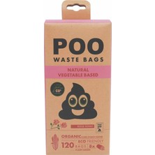 1001 Poo Dışkı Poşeti 15 Yaprak Gül Kokulu 8li Paket