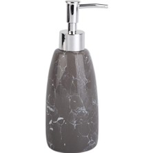 1001 Mermer Desenli Gri Sıvı Sabunluk 8X8X17CM 300ML
