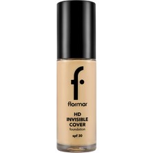 1001 Invisible Cover Hd Hafif Yapılı & Yarı Parlak Bitişli SPF30 Fondöten 060 Ivory