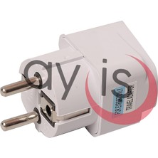 1001 Ay-Iş Evrensel Adaptör Seyahat Fişi Beyaz Ab Normu - 250V Ac 10~16A