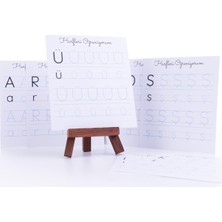 1001 39LU Harf ve Rakamları Öğreniyorum, 12 x 13 cm Karton Çalışma Kart Seti