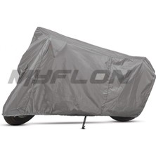 1001 Motosiklet Brandası Su Geçirmez Motor Branda - Gri (Small Topcase)