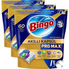 1001 Akıllı Kapsül Pro Max Bulaşık Makinesi Deterjanı Tableti 60'lı 3lü Paket