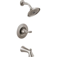 1001 Faucet Woodhurst 14 Serisi Tek Saplı Küvet ve Duş Döşeme Kiti, Tek Sprey Dokunma Temiz Duş Ba�