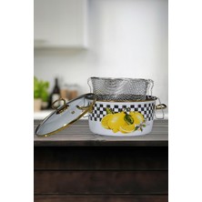1001 Lemon Emaye Kızartma Tenceresi 22 cm