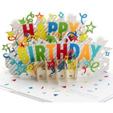 1001 Signature Paper Wonder Pop Up Doğum Günü Kartı (Happy Birthday)