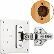 1001 Kyrotech Paslanmaz Menteşe Tamir Plakası, Menteşe Sabitleme Braketi, Deve Boynu, Düz, Frenli, T�