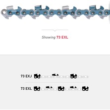 1001 73EXJ072G Powercut 3/8" Skiptooth Testere Zinciri. 058 Ölçü, 50,8 Cm, Gümüş