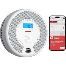 1001 Akıllı Duman Dedektörü Karbonmonoksit Dedektörü Kombinasyonu, Değiştirilebilir Pil, Wi-Fi Du